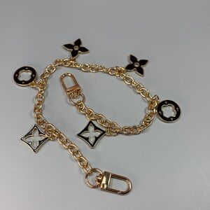 Luxury Gold and Black Bag-Charm Chain
